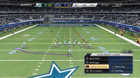 Madden 25 Coach Mode Cowboys vs Dolphins 1st half