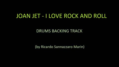 JOAN JET - I LOVE ROCK AND ROLL - DRUMS BACKING TRACK