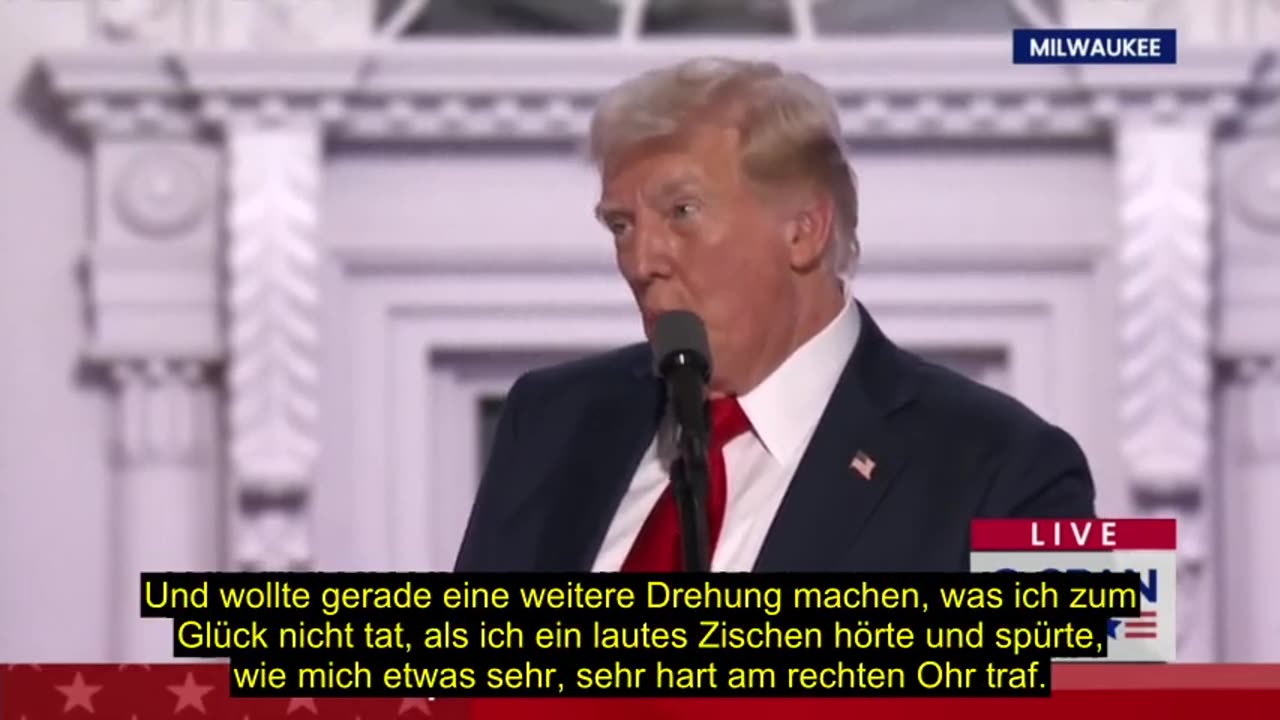 ⁣Trump erzählt beim RNC zum ersten und einzigen Mal von dem Attentat auf ihn