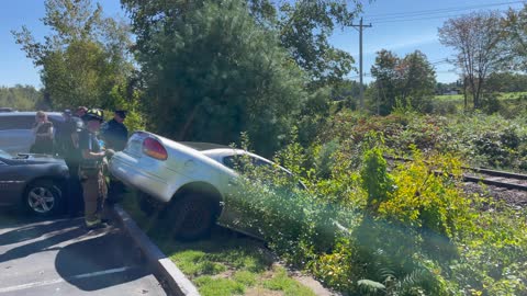 Car Drives Off Embankment On Foundry Street In Concord