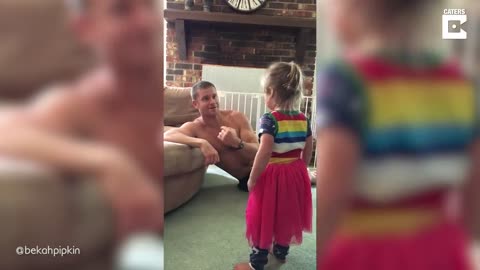 Genius Dad's Trick - To Stop Daughter Crying