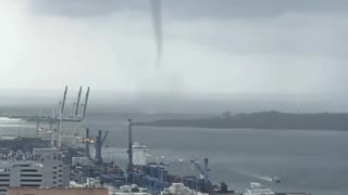 Tornado Forms Near Port of Miami