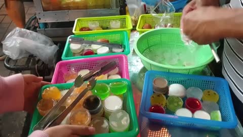 Thailand Street Food | Colorful Jelly in Chiang Mai