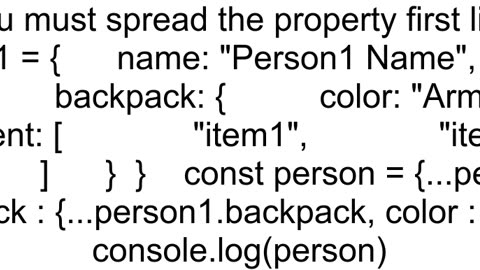 How to change nested property of an object using spread operator