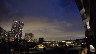 Time lapse: Rolling lightning storm travels over Chicago