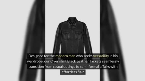 Over shirt Men Black Leather Jackets