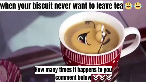 when your biscuit never want to leave tea #shortsvideo #shorts
