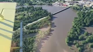 Flooding Cedar River Vinton Iowa 06-24-2020