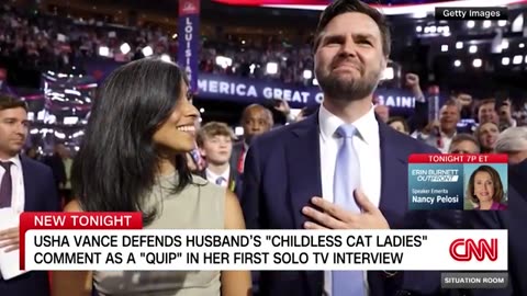 Usha Vance defends husband’s resurfaced ‘childless cat lady’ comment as ‘quip’ | CNN News