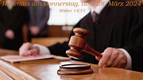 Rosenius am Donnerstag, dem 28. März 2024