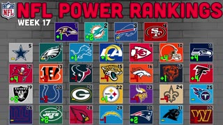 NFL week 17 power rankings | 2023 NFL season - NEW NUMBER 1, the Chiefs... YIKES