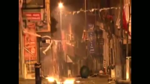 Failed rioter throwing a molotov