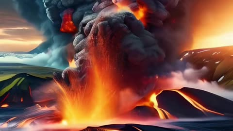 Fiery Fury Unleashed: Iceland's Volcano Erupts! #IcelandEruption, #VolcanoAdventure, #NatureInAction