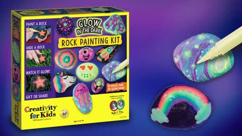 Glow in the dark rock painting kit