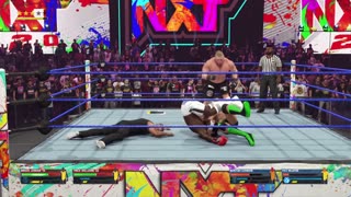 WWE 2K24 - Brock and Trick Williams VS Pat McAfee DLC