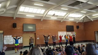 Teacher dance in primary school
