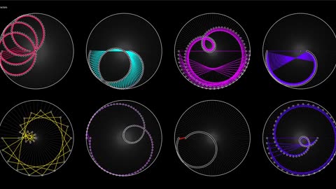 Curve Stitching Wheels _ Generative Art Screensaver _ 4K Looped