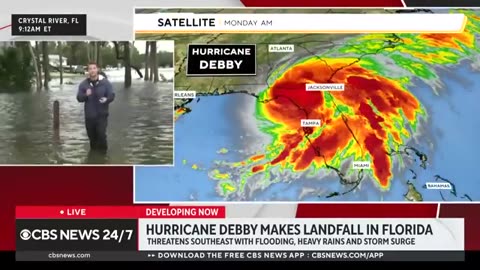 Hurricane Debby makes landfall in Florida