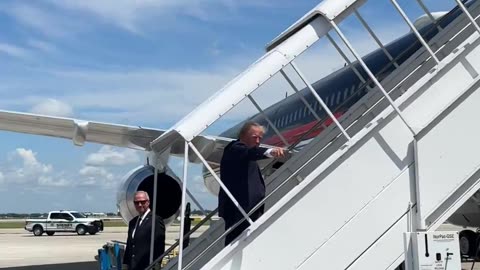 President DonaldTrump departs for Montana!