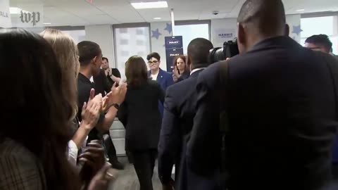 🚨JUST IN : Kamala Harris arrived at her campaign Headquarters