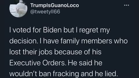 Check it out. Less than a week and Dems already regret voting for Biden