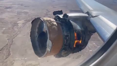 United Flight 328 Engine On Fire, Losing Pieces Over Denver