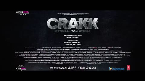 Crakk - Jeetegaa Toh Jiyegaa _ Official Trailer _ Vidyut Jammwal, Arjun R, Nora F _ Aditya D _ Amy J