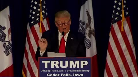 DONALD J. TRUMP READS “THE SNAKE” TO SUPPORTERS IN CEDAR FALLS, IOWA 1/12/2016