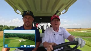 TRUMP❤️🇺🇸🥇🪽PLAY GOLF WITH GOLF STAR🤍🇺🇸🏅🪽⛳️🏌️‍♂️ BRYSON DECHAMBEAU💙🇺🇸🏅🪽🏰⛳️🏌️⭐️