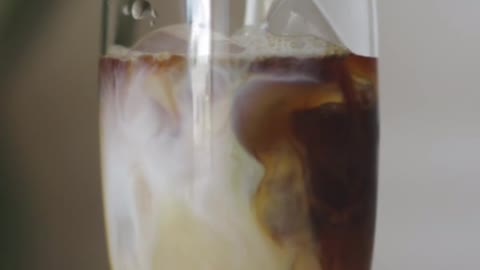 Ice coffee with milk