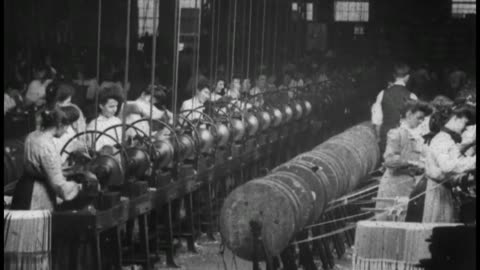 Coil Winding Machines, Westinghouse Works (1904 Original Black & White Film)