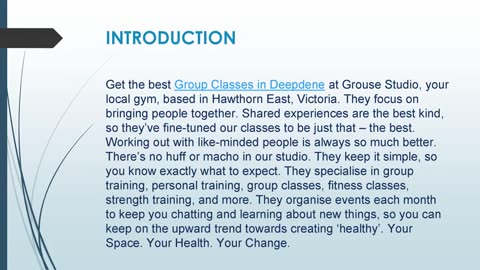 Get the best Group Classes in Deepdene