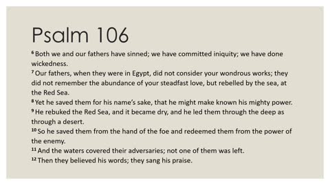 Psalm 106:1-15 Devotion