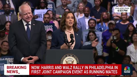 Watch Harris and Walz's full remarks at their first campaign rally together