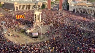 Thousands in Barcelona mark Catalonia's National Day