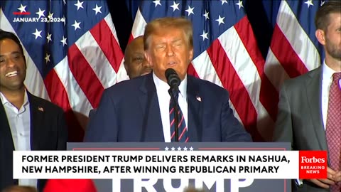 BREAKING: Trump Delivers Victory Address After Winning Republican New Hampshire Primary.