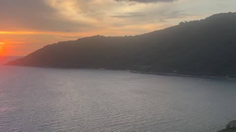 The Sunset Overlooking Nai Harn + Ya Nui Beach from the Hill (Phuket, Thailand)