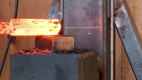 Forging out some damascus mosaics