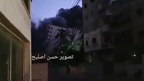 13 story apartment collapses in Gaza.