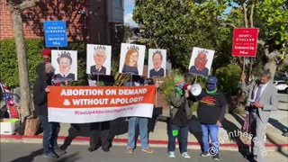 DERANGED Abortionists Protest Outside Crazy Nancy's House