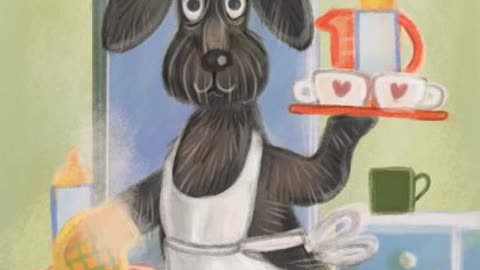 Illustration from the book, happy dog nanny ;-)