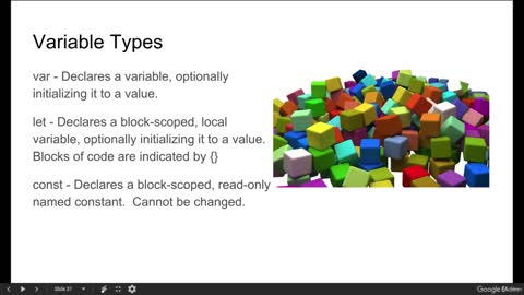 Lesson 7. JavaScript Variables Let Const by Sir Laurence Svekis