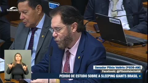 Senador Plínio Valério fala sobre o grupo Sleeping Giants