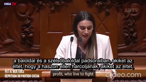 Rita Matias, CHEGA képviselőnő beszéde a WHO hatalomátvételről