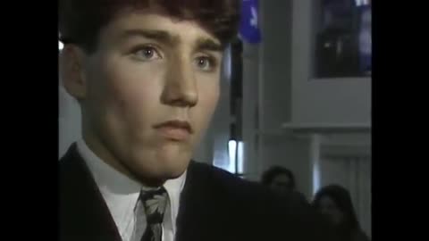 An 18 year old Justin trudeau on quenec sovereign