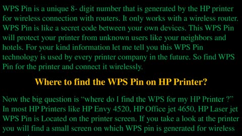 How To Setup HP Printer With WPS Pin