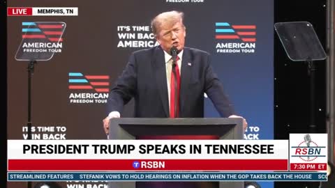 President Trump Speaks at the American Freedom Tour in Memphis, TN.