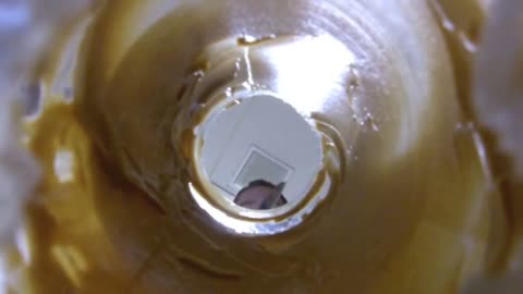 Dog licks peanut butter jar with GoPro inside!