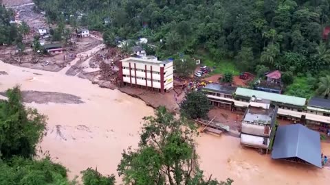 Video shows devastation in India after deadly landslides