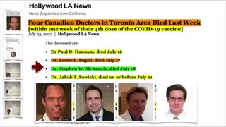 Canadian Doctors Died after Taking the Jab at the Same Hospital